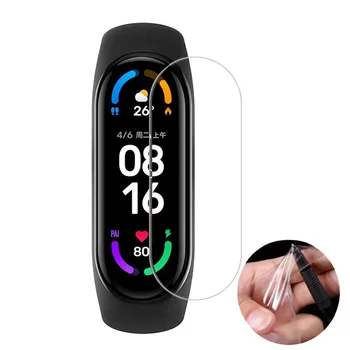 Soft TPU Clear Protective Film Smartband Guard Cover For Xiaomi Mi Band 6/5/4 Smart Miband Full Screen Protector Accessories