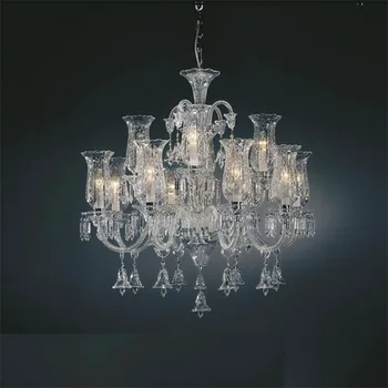 TEMAR кристал полилей лампа европейски стил LED висулка светлина декоративни тела за дома хол