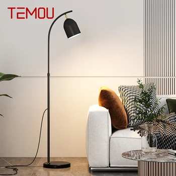 TEMOU Скандинавска подова лампа Модерна проста семейна стая Спалня Творчество LED декоративна стояща светлина