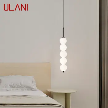 ULANI Модерни месингови осветителни тела полилей LED 3 цвята просто творчески декор стъкло висяща лампа за дома спалня нощно шкафче