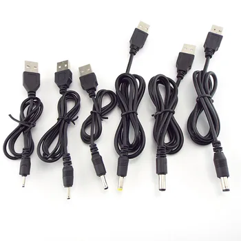USB към DC 3.5 * 1.35mm 2.0 * 0.6mm 2.5 * 0.7mm 4.0 * 1.7mm 5.5 * 2.1mm 5.5 * 2.5mm Plug Jack DC 5V захранващ удължителен кабелен конектор