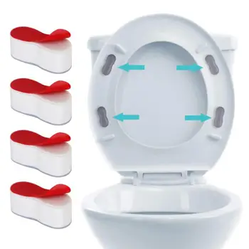 Universal тоалетна капак възглавница против хлъзгане тоалетна седалка възглавница гумена подложка буфери пакет-бял стоп броня амортисьор 4бр