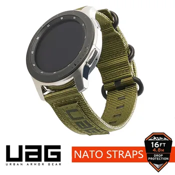 Urban Armor Gear UAG НАТО ремъци за Samsung Galaxy Huawei Watch GT2 20mm / 22mm найлон тъкат неръждаема стомана хардуер часовник лента