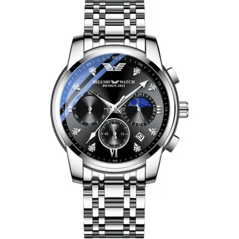 belushi 13 поколение модернизирани популярен бизнес диамант стоманена каишка светлинен водоустойчив часовник мъжки кварц
