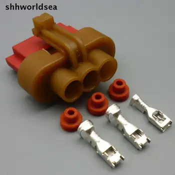  worldgolden 5 / 30 / 100sets 4.8mm 3pin автоматичен водоустойчив конектор за кабелни снопове