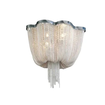 Вътрешно осветление Луксозен полилей верига висулка лампа хол спалня декорация LED таван полилеи Lustres тела