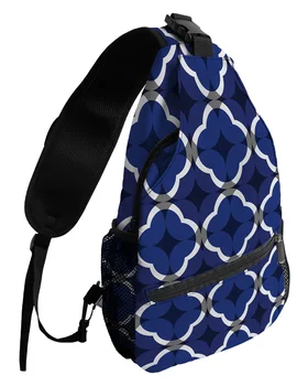 Геометрия Navy гърдите чанти за жени мъже водоустойчив пратеник чанти женски пътуване спорт регулируема едно рамо Crossbody чанта