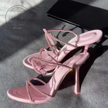 Дамски сандали черна мрежа велур плат кръст каишка секси висок ток обувки помпи дантела нагоре Peep Toe Femme Sandalias Femininas