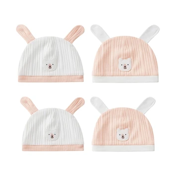 Детска плетена шапка за мечки за меки памучни бебешки шапки за момчета момичета