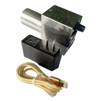 Ефективен 12V USB вентилатор Двойни вентилатори US адаптер регулируем за печка на дърва за огрев