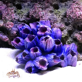 Изкуствен корал риба резервоар орнаменти симулация морска звезда смола риф рок пейзаж вземане на аквариум декор занаят десктоп украшение