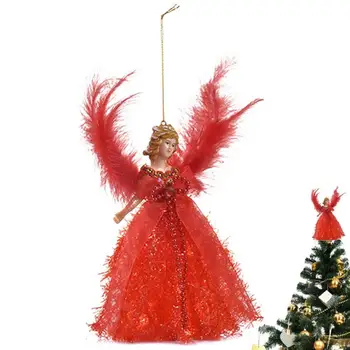 Коледни ангели за елхи Коледни топери за дървета Ангел ангел дърво топер с крила празнично парти коледно дърво