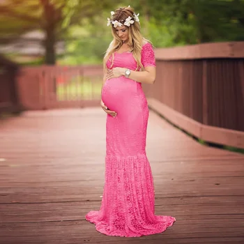 Лятна бременност рокля фотография подпори дантела майчинство обличане фантазия фото стрелба рокля