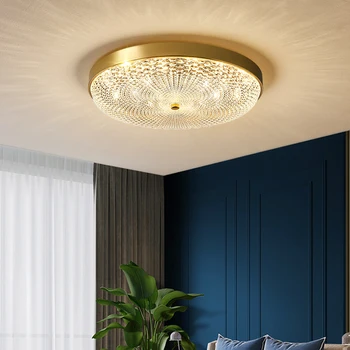 Модерен LED кристал акрил таван светлина лампа спалня балкон коридор повърхностно монтирани осветителни тела дистанционно управление