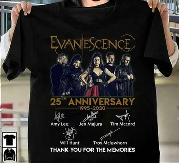 Нова Evanescence 25-та годишнина черна риза черна S-234XL подарък баща NE579 дълги ръкави