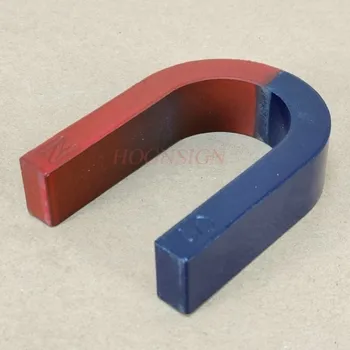 Нови деца студент физика експеримент инструмент полюс преподаване червено синьо боядисани U форма подкова магнит деца играчка физически