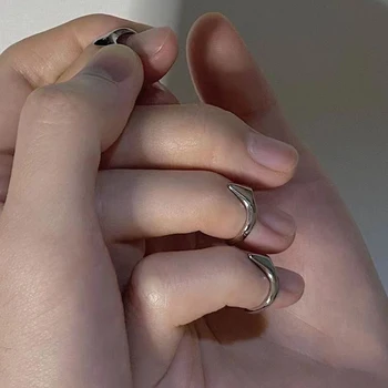 Нови тънки пръстени за нокти за жени Ежедневно отваряне на пръста Пръстен Модерен пръстен Cool Регулируеми естетически бижута аксесоари Подаръци