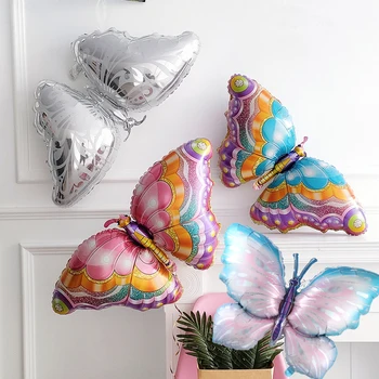 Огромен балон пеперуда цветни пеперуди животни фолио балони честит рожден ден сватбено тържество декорация детска играчка бебе душ