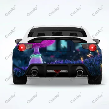 Освежаващ печат на гъби Стикер за кола отзад на задния външен вид на автомобила модификация пакет боядисване, подходящ за стикер за кола камион