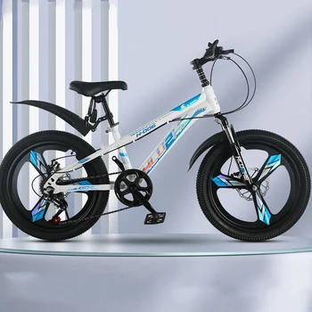 Планински велосипед с променлива скорост 18 инчов интегриран детски велосипед сгъваем педал двойна дискова спирачка без опашка рамка
