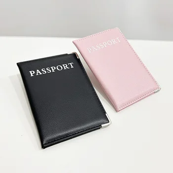 Покритие на паспорт за пътуване Розов мек Pu кожен паспорт случай сладък корици за паспорти Pochette Passeport Покритие за документи
