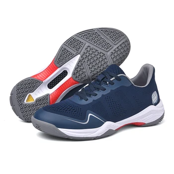 Професионални над размер 35-47 бадминтон обувки за мъже дишащи жени волейбол маратонки сив син тенис обувки за маса Y11