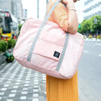 Пътни чанти с голям капацитет Преносими пътни чанти за самолети Найлон водоустойчив Унисекс чанти Сгъваеми дрехи Опаковка торбичка чанта