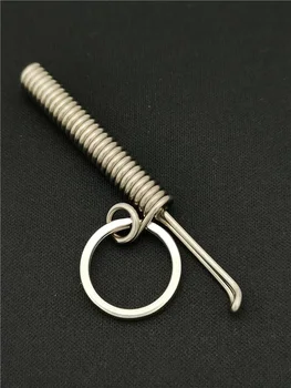 Ръчно изработена метална клечка за зъби от неръждаема стомана преносима мини персонализирана пръчка за поставяне на зъби държач за клечки за зъби комплект висулка ключодържател