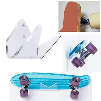 Скейтборд стена монтиране багажник акрилни лонгборд палуба скейт скутер стена притежателя дисплей стойка закачалка 1.97 * 5.11 * 3.14inch