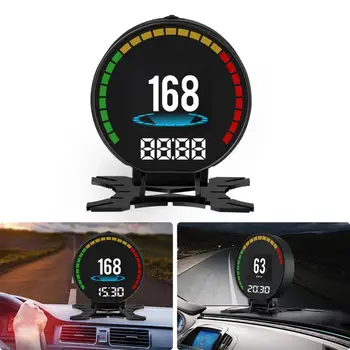 Скоростомер Универсален P15 2.2 инчов HD автомобил Цифрова скорост Hud дисплей Скорост на автомобила Предно стъкло Head-Up дисплей Автоаксесоари