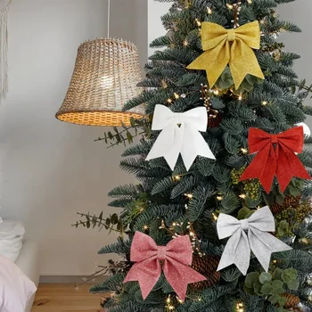 Трансгранично Нова Коледа Bow DIY аксесоар висулка коледно дърво декорации перлен памук лък висулка