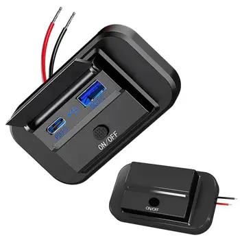  адаптер за зарядно за кола USB C адаптер за бързо зареждане Компактен двоен порт цигари Запалка PD & QC3.0 зарядно за телефон за кола за захранване