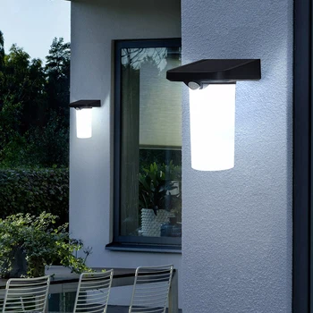  водоустойчив сензор за движение сигурност слънчева захранва пътека осветление LED стена лампа на открито слънчева градина светлини