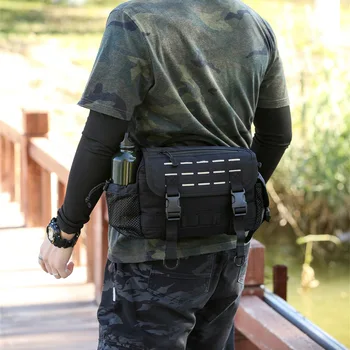 камуфлажна тактическа чанта за талията на открито туризъм езда риболов рамо пратеник чанти износоустойчив Оксфорд случайни спортни раница
